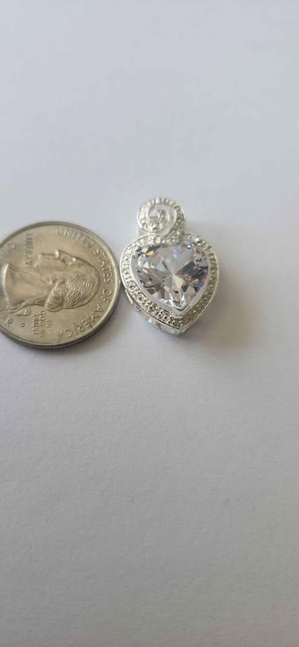 Cubic Zirconia Sterling Sliver Pendent